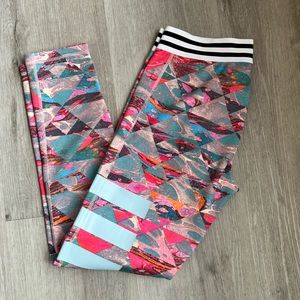 Adidas brand three stripe multicolor leggings Leggings  large